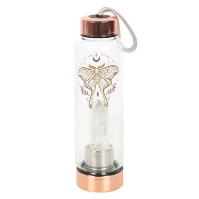 Something Different Something Different Luna Moth Clear Quartz Water Bottle Clear One Size Unisex 5063574821339