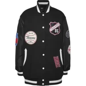 Tommy Jeans Tjw Oversized Letterman Jacket - Black