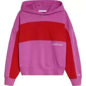 Calvin Klein Jeans Colour Block Hoodie - Pink