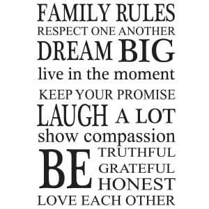 Fine Decor Wall Pops Family Rules Wall Art Kit