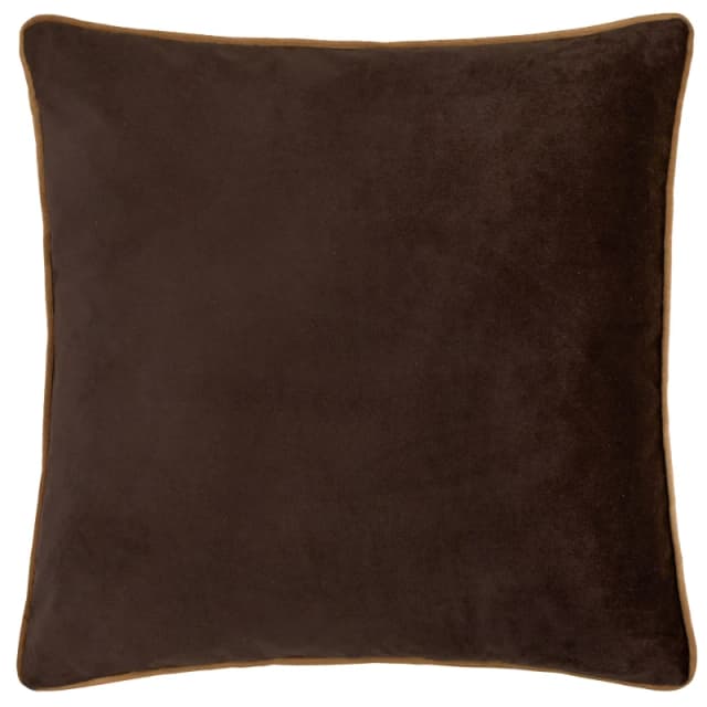 Furn Furn Meridian Velvet Cushion in Dark Brown Size: 45cm x 45cm Dark Brown 45cm x 45cm Unisex 5025532353849