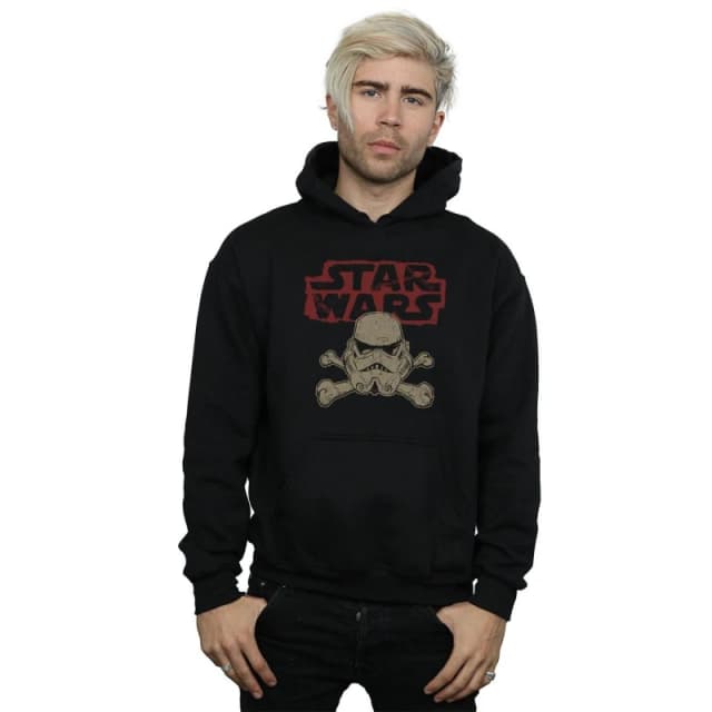 Star Wars Star Wars Men Stormtrooper Skull Logo Hoodie in Black Size: Small Black S Male 5057736931165