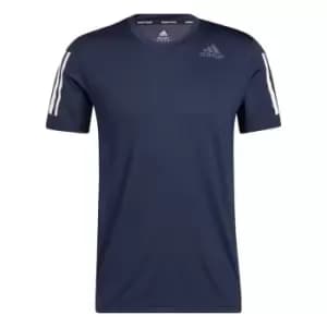 adidas Techfit 3-Stripes Fitted T-Shirt Mens - Blue