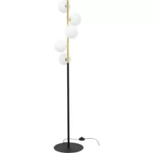 Zumaline Ali Multi Arm Floor Lamp, Black, Gold, 5x G9