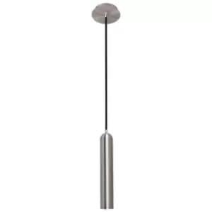 Italux Athan sn - Modern Hanging Pendant Chrome 1 Light with Satin Nickel Shade, GU10