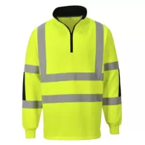 Portwest Xenon Half Zip Hi Vis Pullover Yellow 3XL