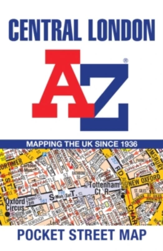 Central London A-Z Pocket Street Map. By AZ Maps Books