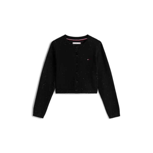 Tommy Hilfiger Kids Rib Cardigan Black BDS female 10Y