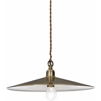 Ideal Lux Lighting - Ideal Lux Cantina - 1 Light Large Dome Ceiling Pendant Antique Brass, E27