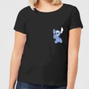 Disney Stitch Backside Womens T-Shirt - Black