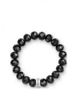 Thomas Sabo Charm Club Black Obsidian Stone Bracelet, One Colour Size M Women