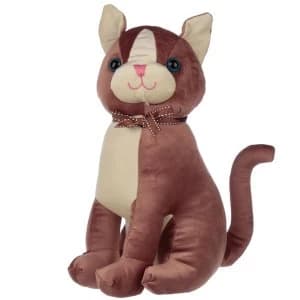 Brown Cat with Ribbon Interior Door Stop