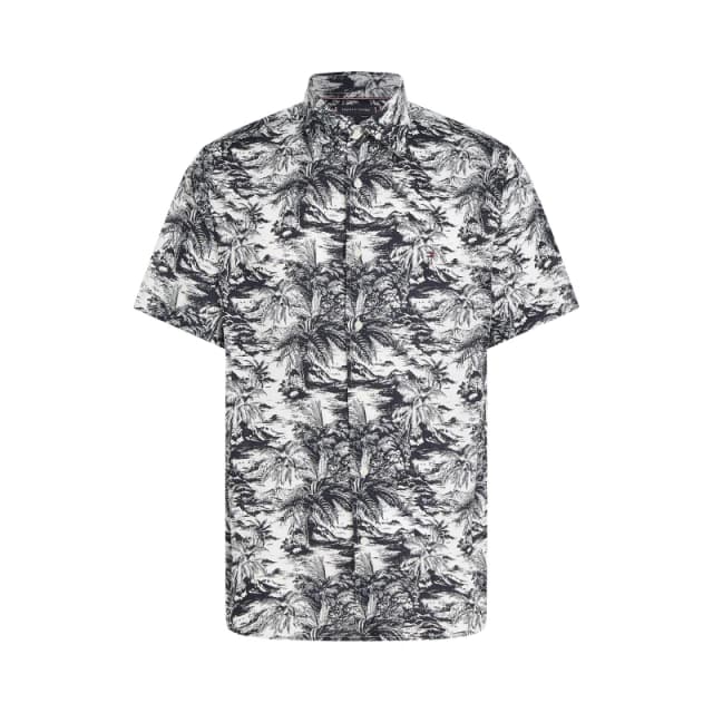 Tommy Hilfiger LINEN VACATION PRT SS RF SHIRT Patterned Shirt - Short Sleeve M Blue 57604018390