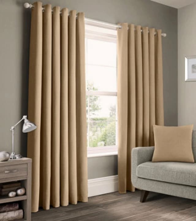 Velosso High-Quality Cotton Woven Ring Top Curtains - Machine Cold Wash Care - Chic Home Decor Elegant Window Treatment - Natural