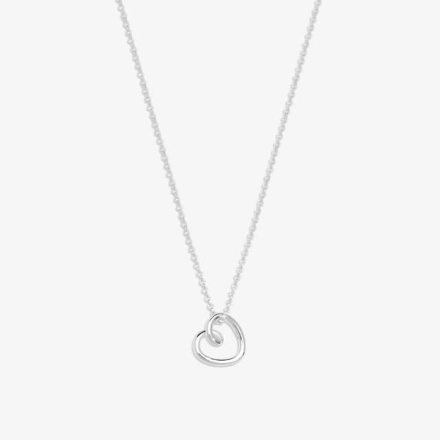 Simply Silver Sterling Silver 925 Swirl Open Heart Necklace Hoop Earrings One Size Silver 70546611000