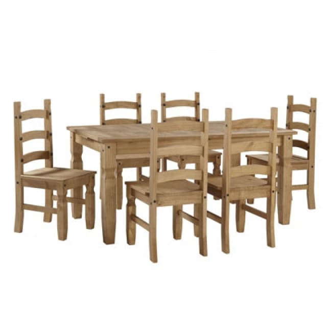MERCERS FURNITURE Corona Large Extending Table & 6 Chairs 5060335864215