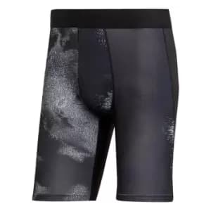 adidas Techfit Allover Print Training Short Tights Mens - Multi