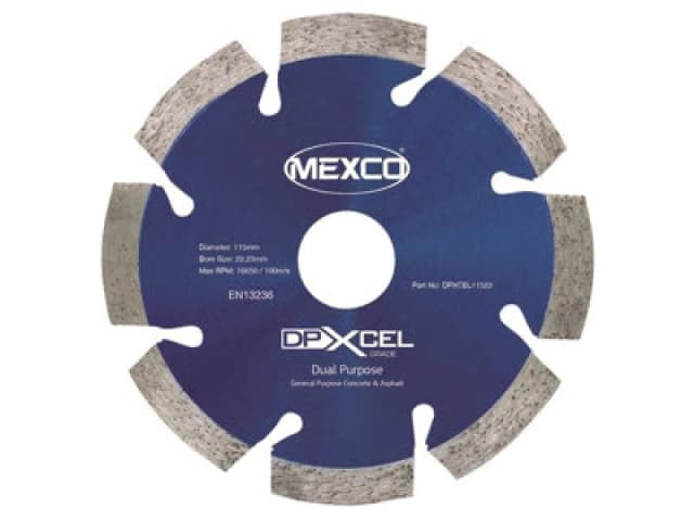 Mexco Dpxcel11522 Xcel Grade Dual Purpose Diamond Blade 115 X 22mm Mexdpxl11522