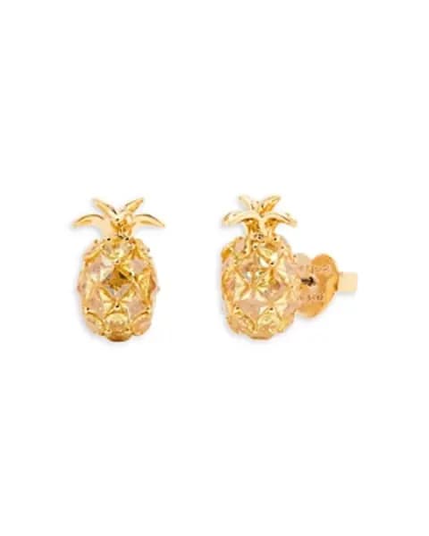 kate spade new york Sweet Treasures Cubic Zirconia Pineapple Stud Earrings