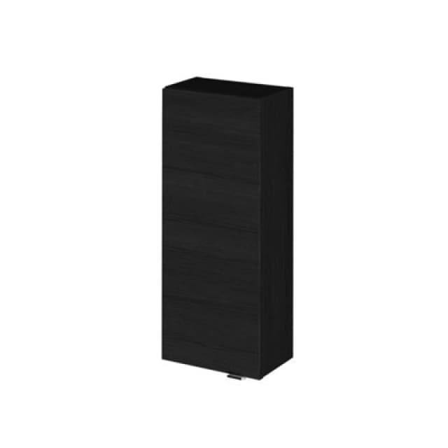 Hudson Reed Fusion Wall Hung With 1 Soft Close Door Cabinet, Modern Bathroom Vanity Unit With Storage In Charcoal Black, 300mm
