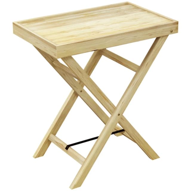 Outsunny Wooden Garden Table, Outdoor Side Table 68cmx44cmx75cm, Natural 84G-423V00ND