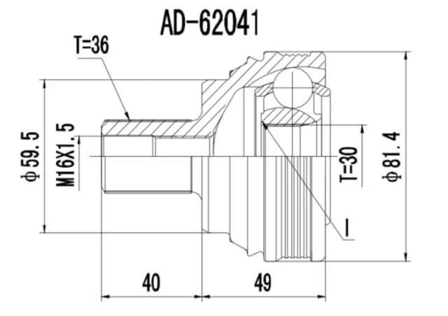 PROCARO 77-VW-950 CV Joint Joint Kit,drive shaft (5)