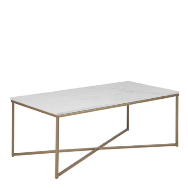 Furniture To Go Alisma Coffee Table With White Marble Top