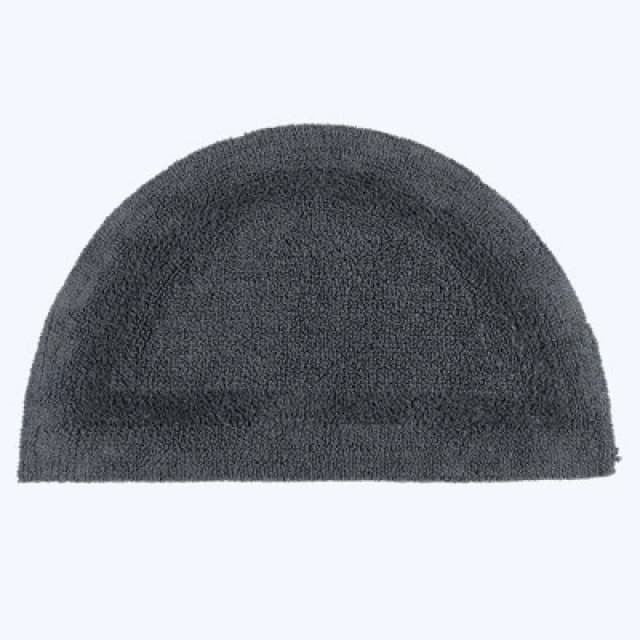 Homescapes Luxury Reversible Semi Circle Bath Mat - Grey