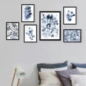 SET_059 Multicolor Decorative Framed Painting (6 Pieces)