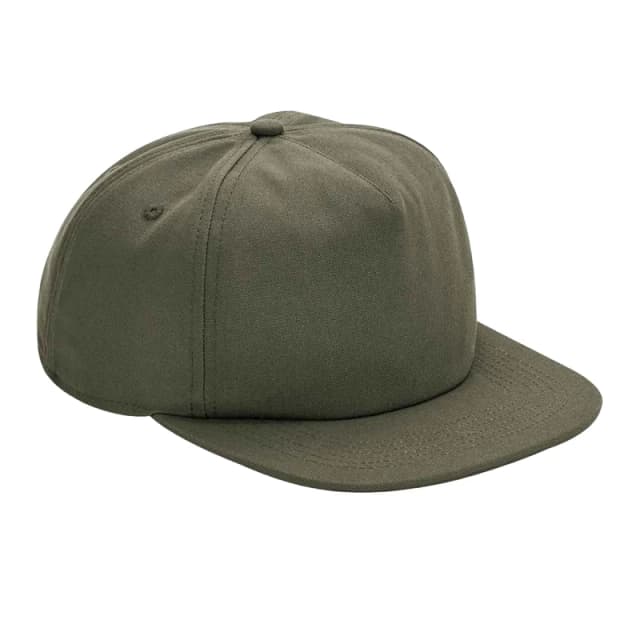 Beechfield Beechfield Men Cotton 5 Panel Baseball Cap in Dark Olive Dark Olive One Size Male 5063300465493