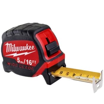 Milwaukee Premium Wide Blade Tape Measure Imperial & Metric 16ft / 5m 32mm
