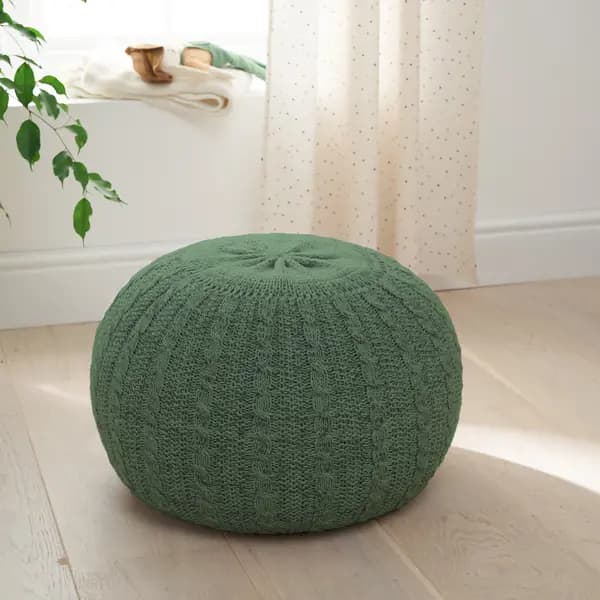 Tutti Bambini Knitted Pouffe Sage