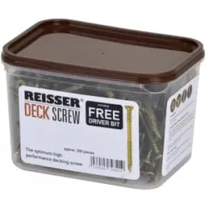 Reisser - 4.5 x 63mm Decking Screws Bronze Nano Coating - Tub of 200 - Yellow