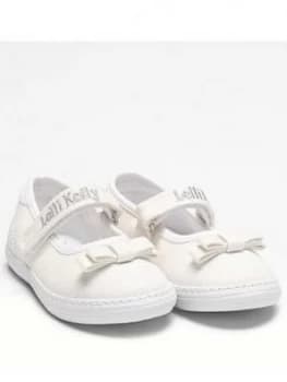 Lelli Kelly Girls New Sprint - White/Glitter, White Glitter, Size 10 Younger