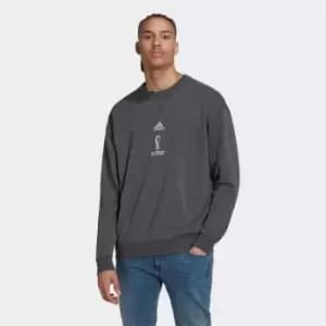 adidas Fifa World Cup Qatar 2022 Official Emblem Sweatshirt in Grey