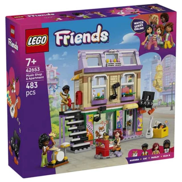 LEGO Friends Music Shop & Apartment Building Set Pretend-Play Toy 42653 1025667