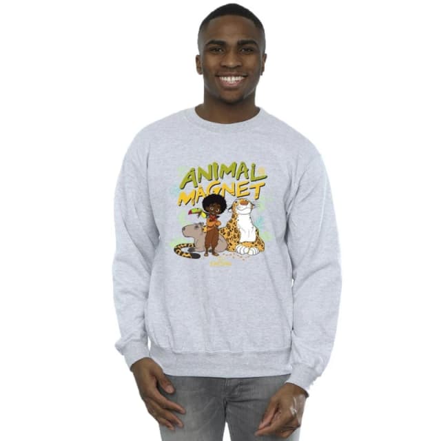 Disney Men Encanto Animal Magnet Sweatshirt in Grey Size: Small Grey S Male 5063153618459