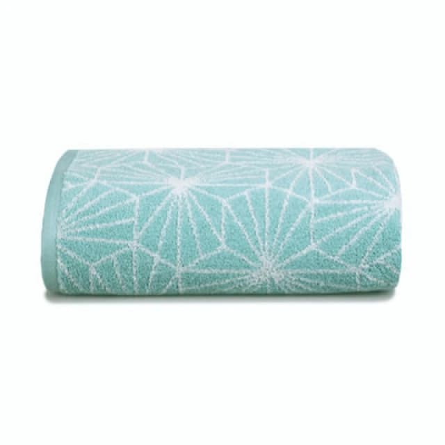 Allure Bath Fashions Geometric Design Jacquard Bath Towel - Duckegg