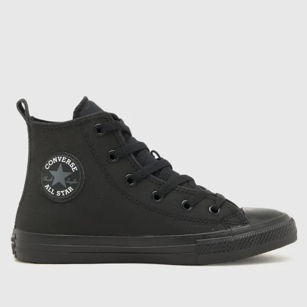 Converse Black all star hi counter Junior trainers Black UK 10 (EU 26)