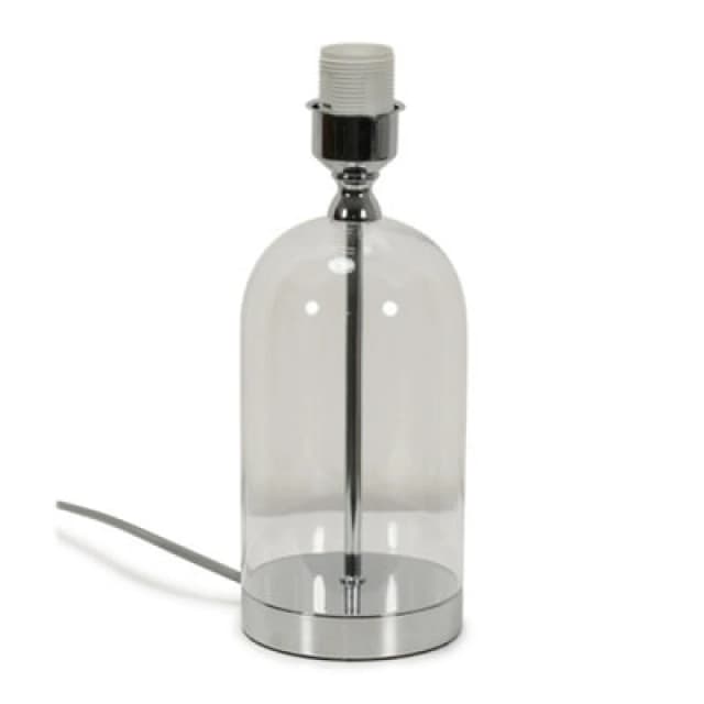 ValueLights Jessy Glass Silver Table Lamp Base Silver