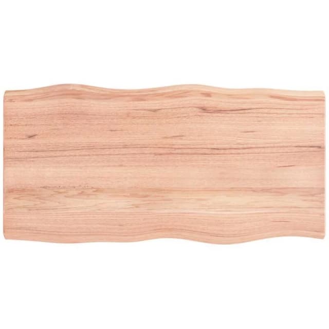 VIDAXL Table Top Light Brown 100x50x(2-6)cm Treated Solid Wood Live Edge vidaXL 363952