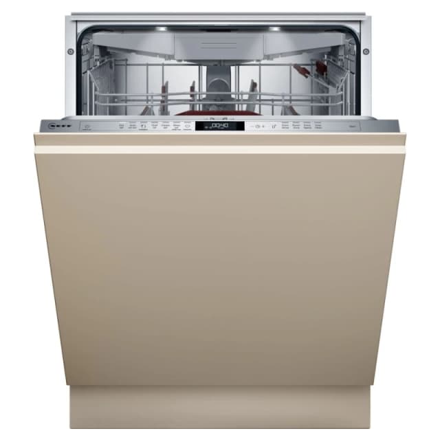 NEFF N70 S197YCX05G Integrated Full Size Dishwasher - Stainless Steel Control Panel with Sliding Door Hinge Kit - A Rated