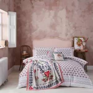 Cath Kidston Cherished Duvet Set, Super King, White