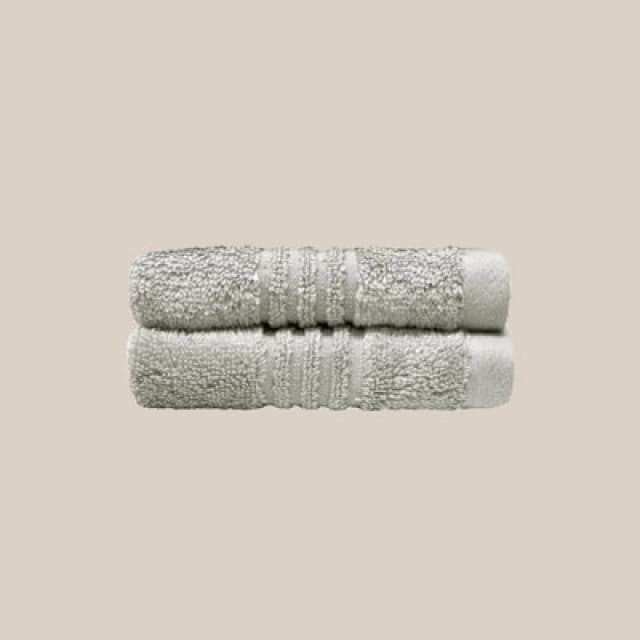 Misona Ultra Soft Bamboo Face Cloths Pack Of 2 - Silver Grey