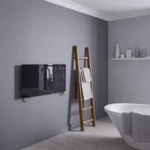 Towelrads Vetro Frame 100 X 500 mm Glass Radiator 1621B - Black