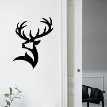 Dear2 - Black Decorative Metal Wall Accessory