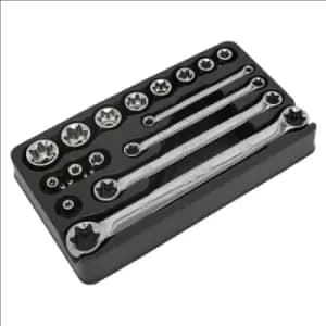 Sealey Premier TRX-Star* 3/8"Sq Drive Socket & Spanner Set 16pc