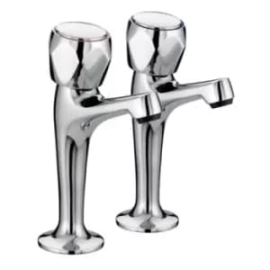 Bristan Value Club High Neck Kitchen Taps With Metal Heads 150mm X 77mm Chrome -Vachnkcmt