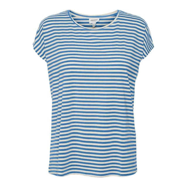 Vero Moda Womens plain striped T-Shirt Vero Moda Ava Bleu Female M