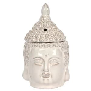Off White Buddha Head Oil Burner